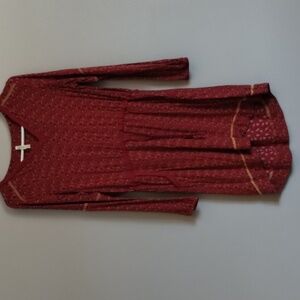 Mountain Khakis Red boho dress high-low hem